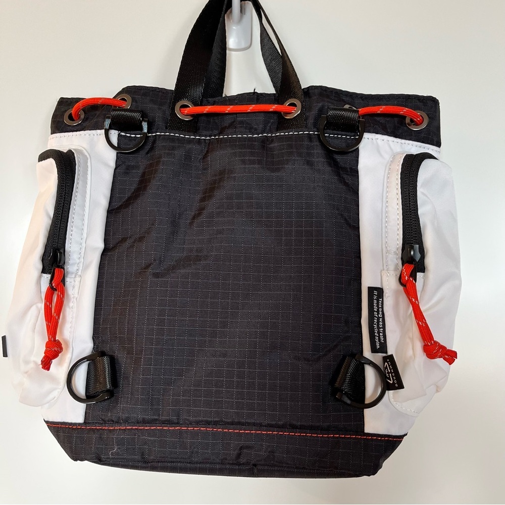 Doughnut Pyramid Tiny Game Player Series White Black Convertible Backpack Tote - Picture 4 of 8